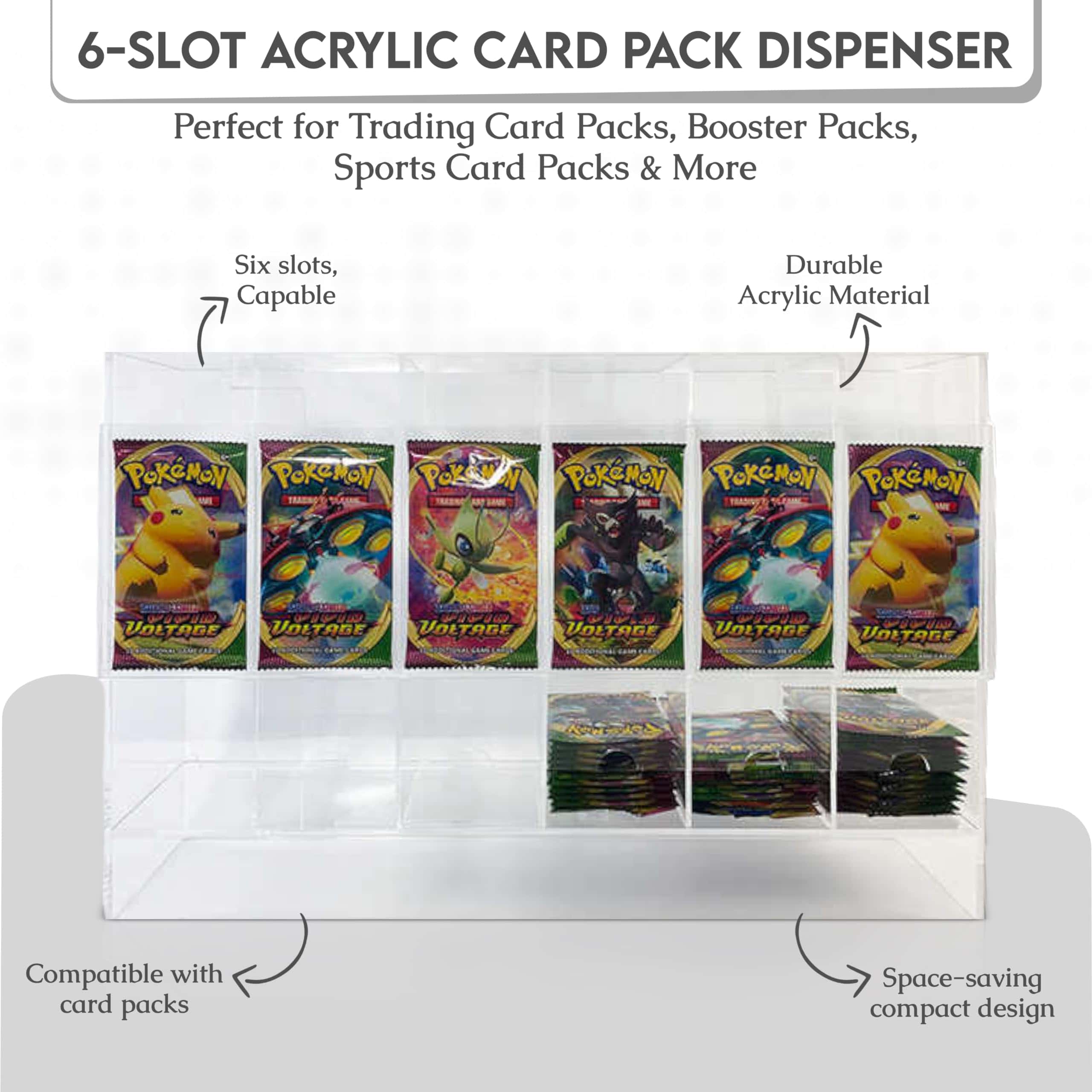 Dispensador de 6 ranuras de acrílico para paquetes de - Imagen 3