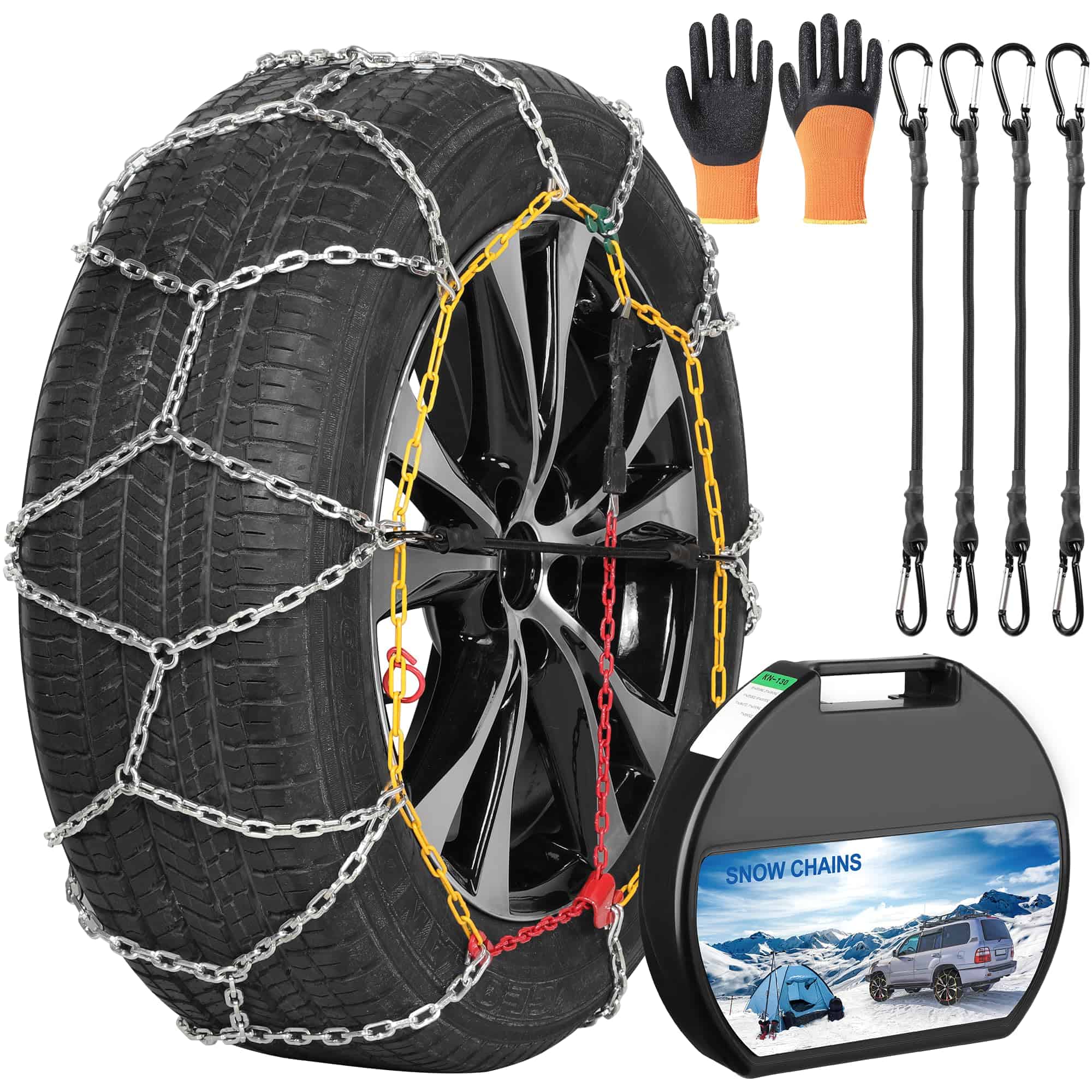 2 Paquetes Cadenas para la Nieve Antideslizantes para Auto