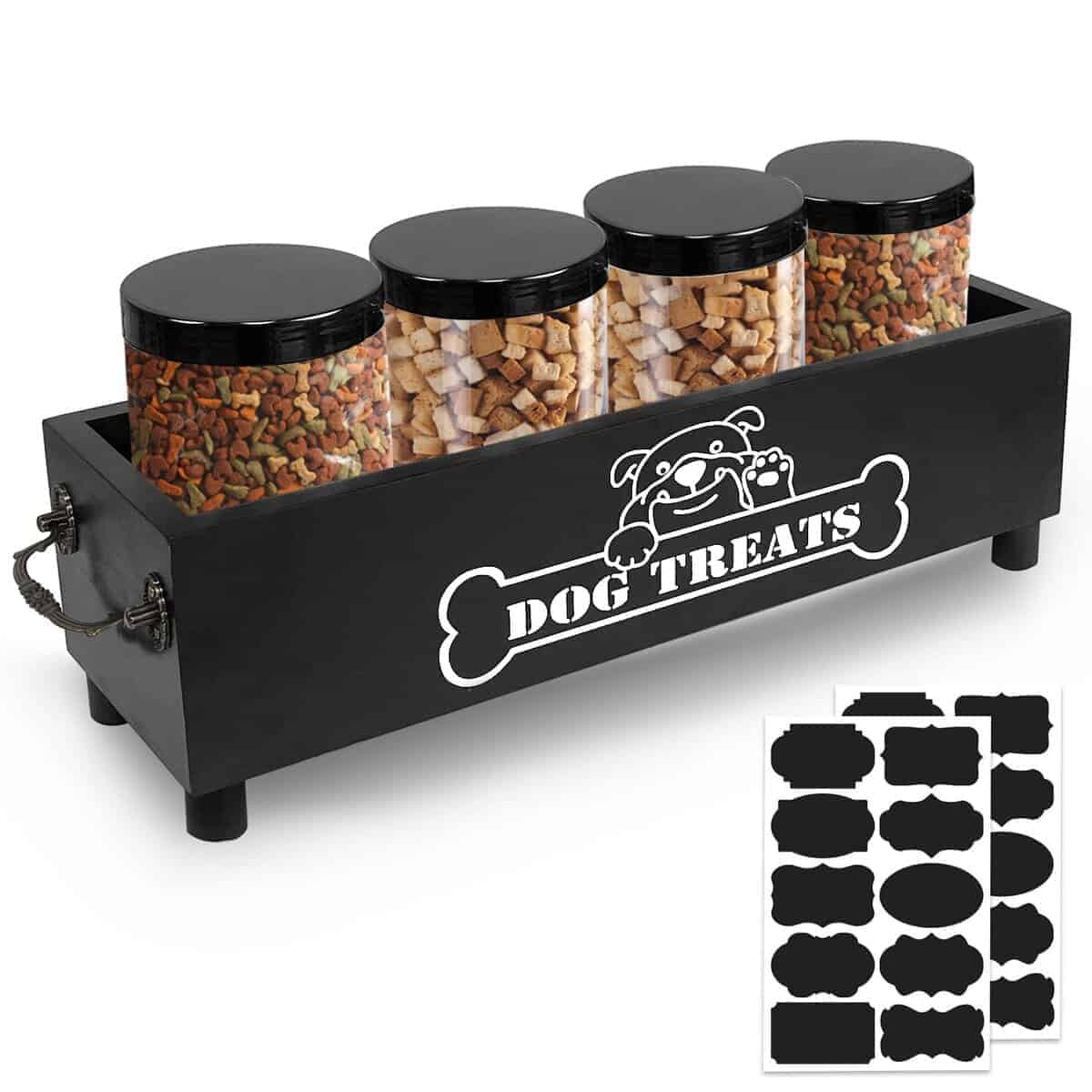 Contenedor grande de golosinas para perros Hlimior, tarro