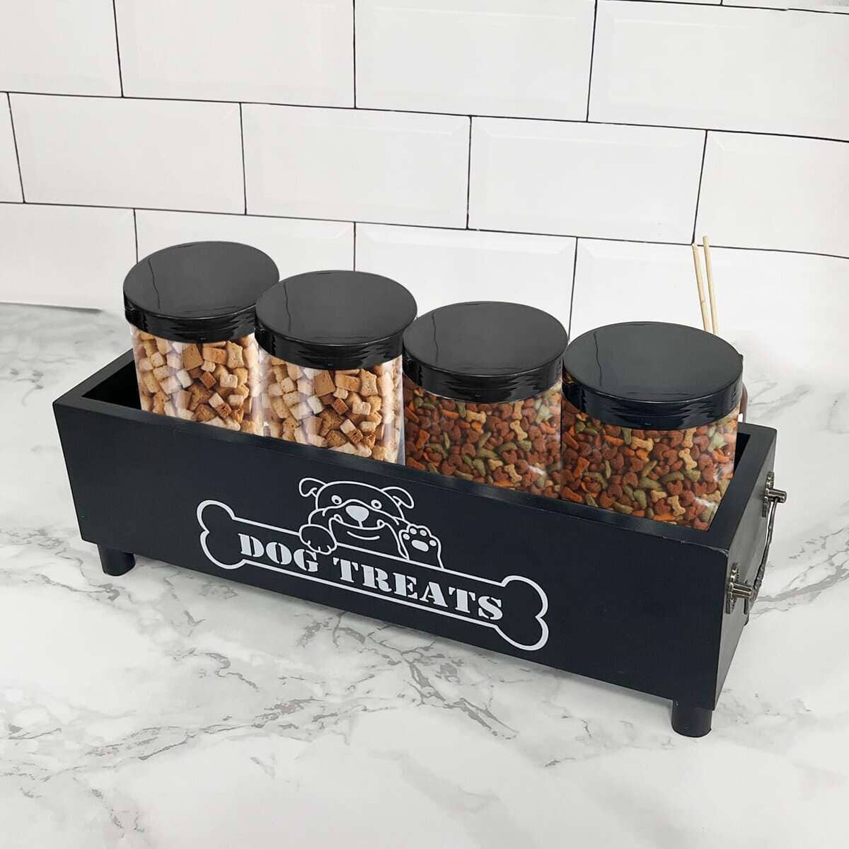 Contenedor grande de golosinas para perros Hlimior, tarro - Imagen 8