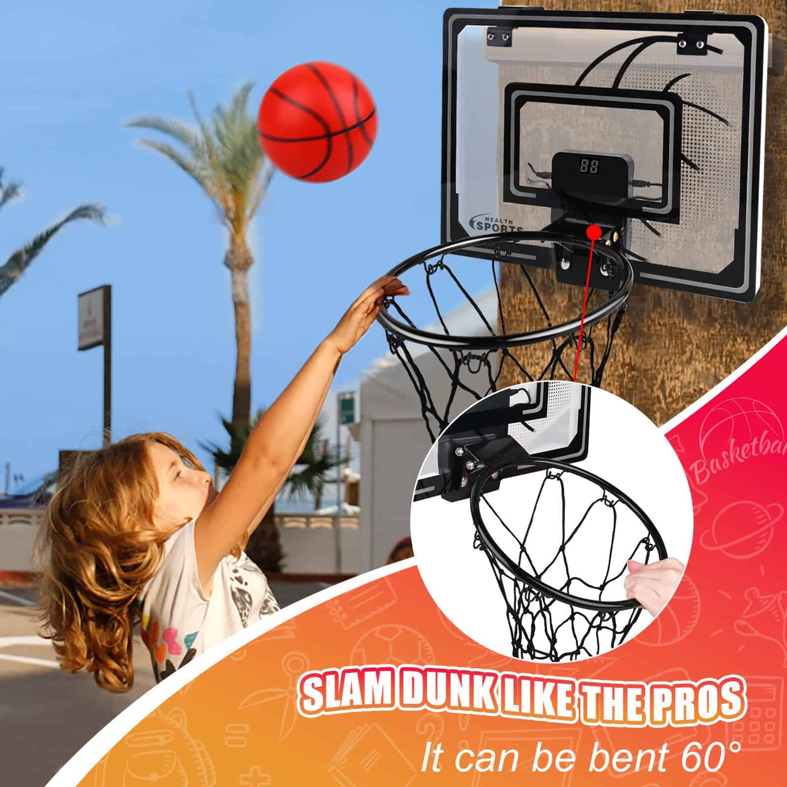 Aro de Baloncesto Interior para Niños, Aro de Baloncesto - Imagen 5