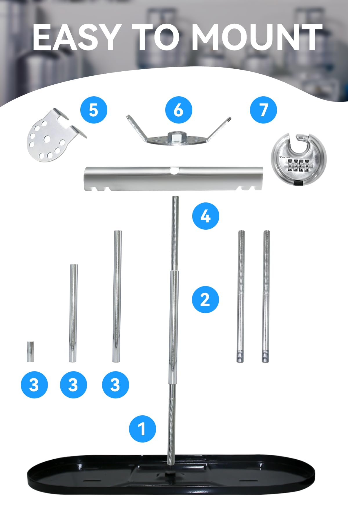 Soporte de Montaje de Doble Tanque de Propano para RV con - Imagen 5