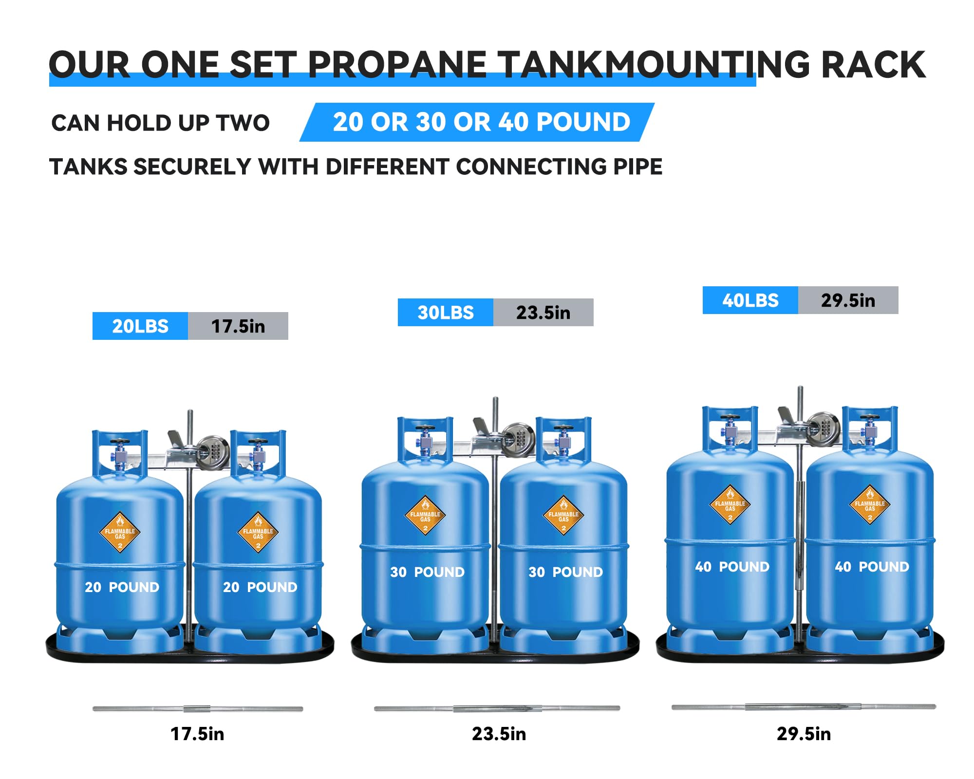 Soporte de Montaje de Doble Tanque de Propano para RV con - Imagen 4