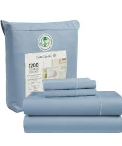 Juego de sábanas de algodón egipcio LANE LINEN 100% para