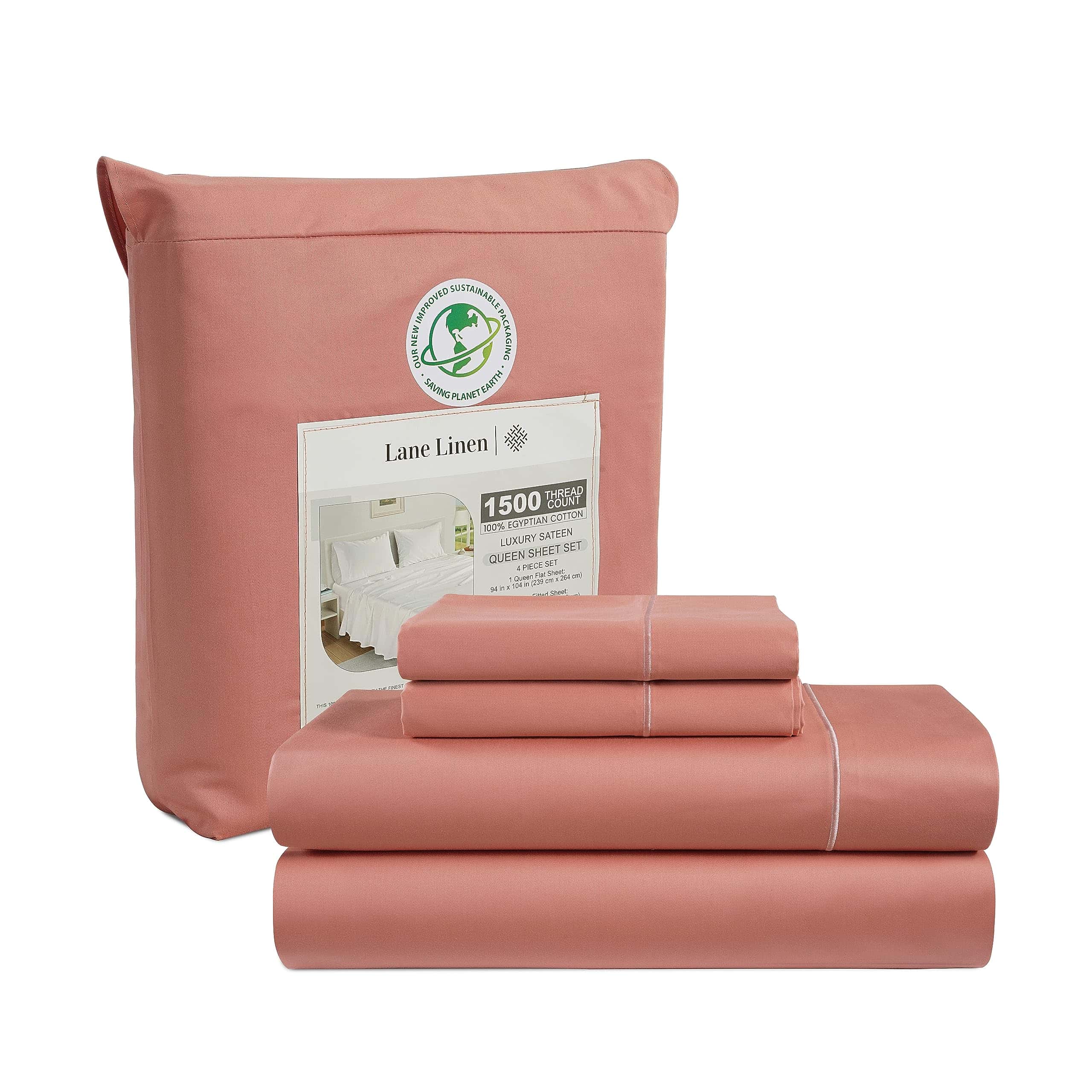 Juego de sábanas LANE LINEN 100% algodón -Rose Dawn