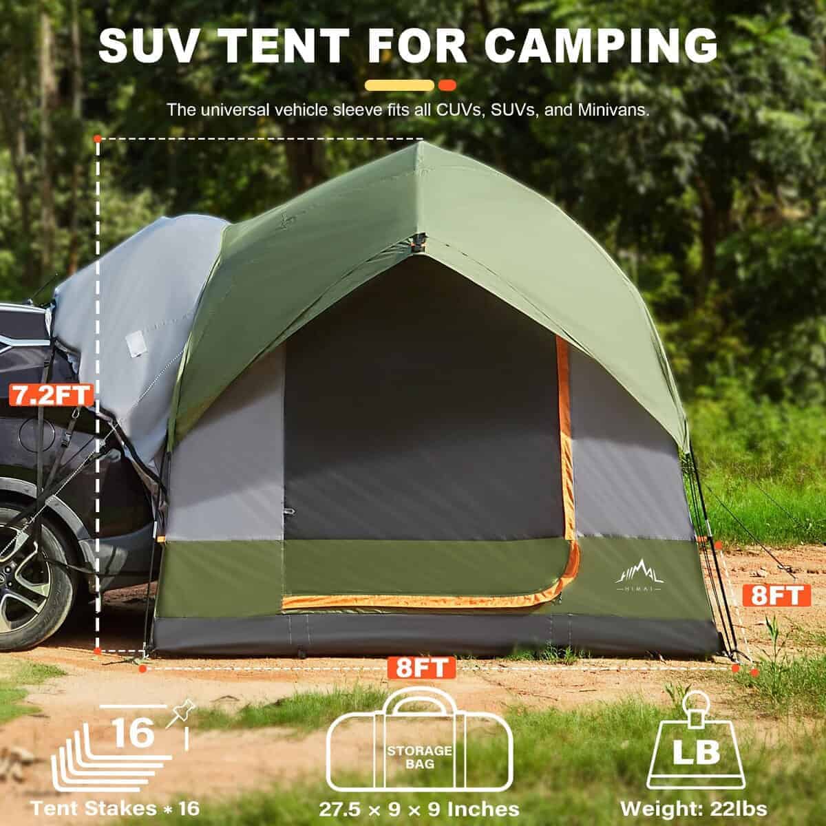 Carpa para SUV GoHimal para Acampar, Impermeable con Diseño - Imagen 3