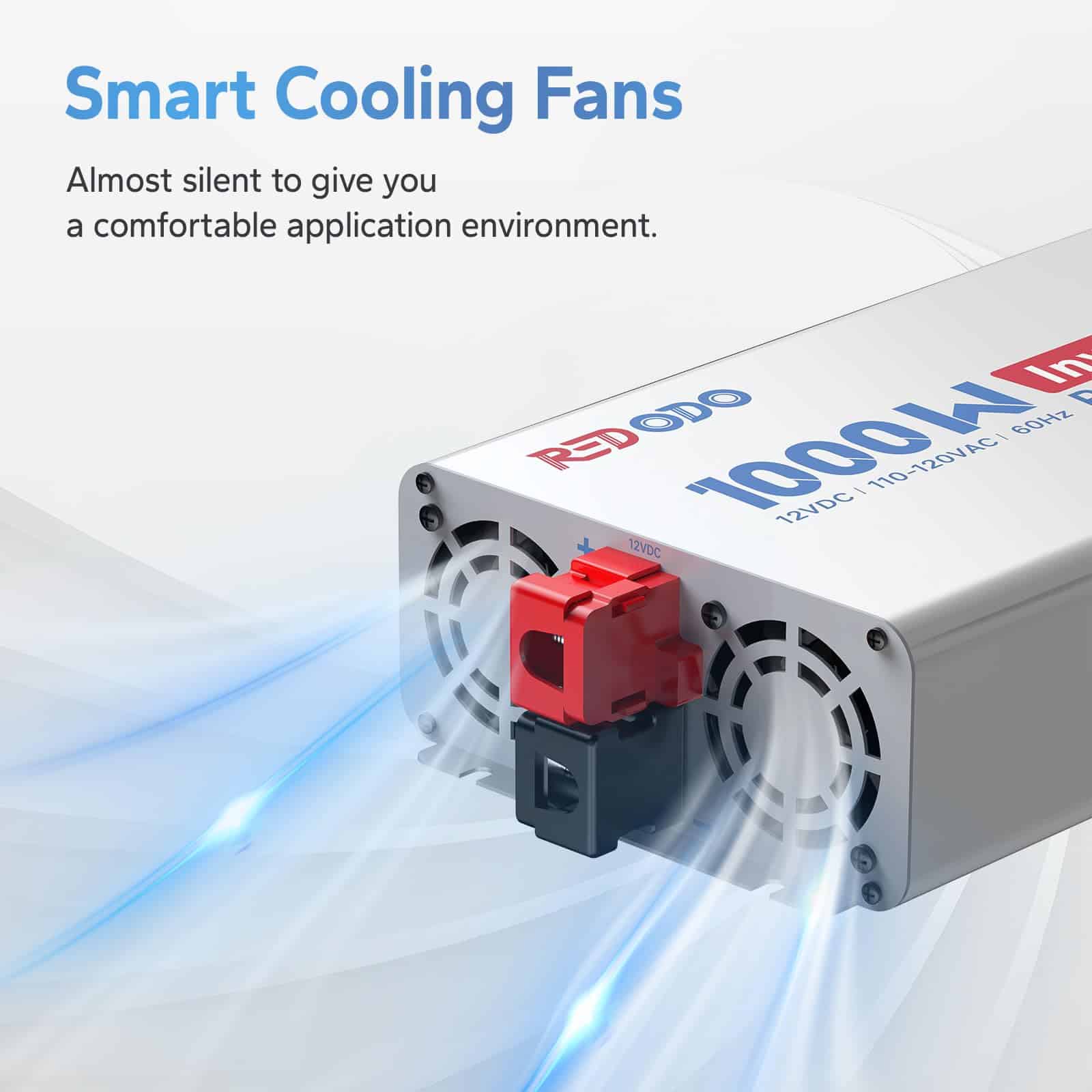 Inversor de Onda Senoidal Pura Redodo 1000W Convertidor DC - Imagen 8