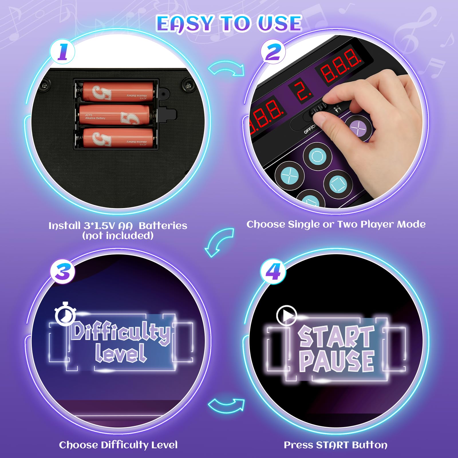 Tapete de Baile Doble MAVREC Toys para Niños, Juguetes para - Imagen 6