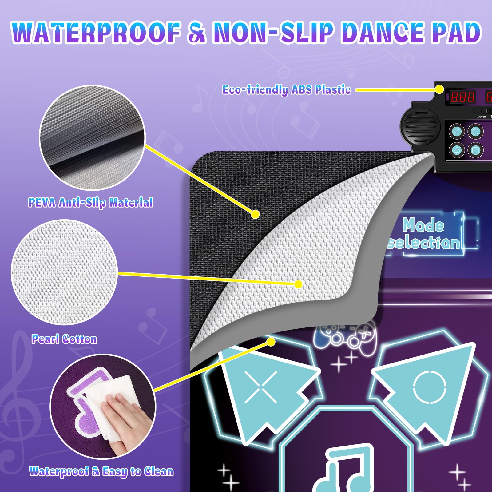 Tapete de Baile Doble MAVREC Toys para Niños, Juguetes para - Imagen 7