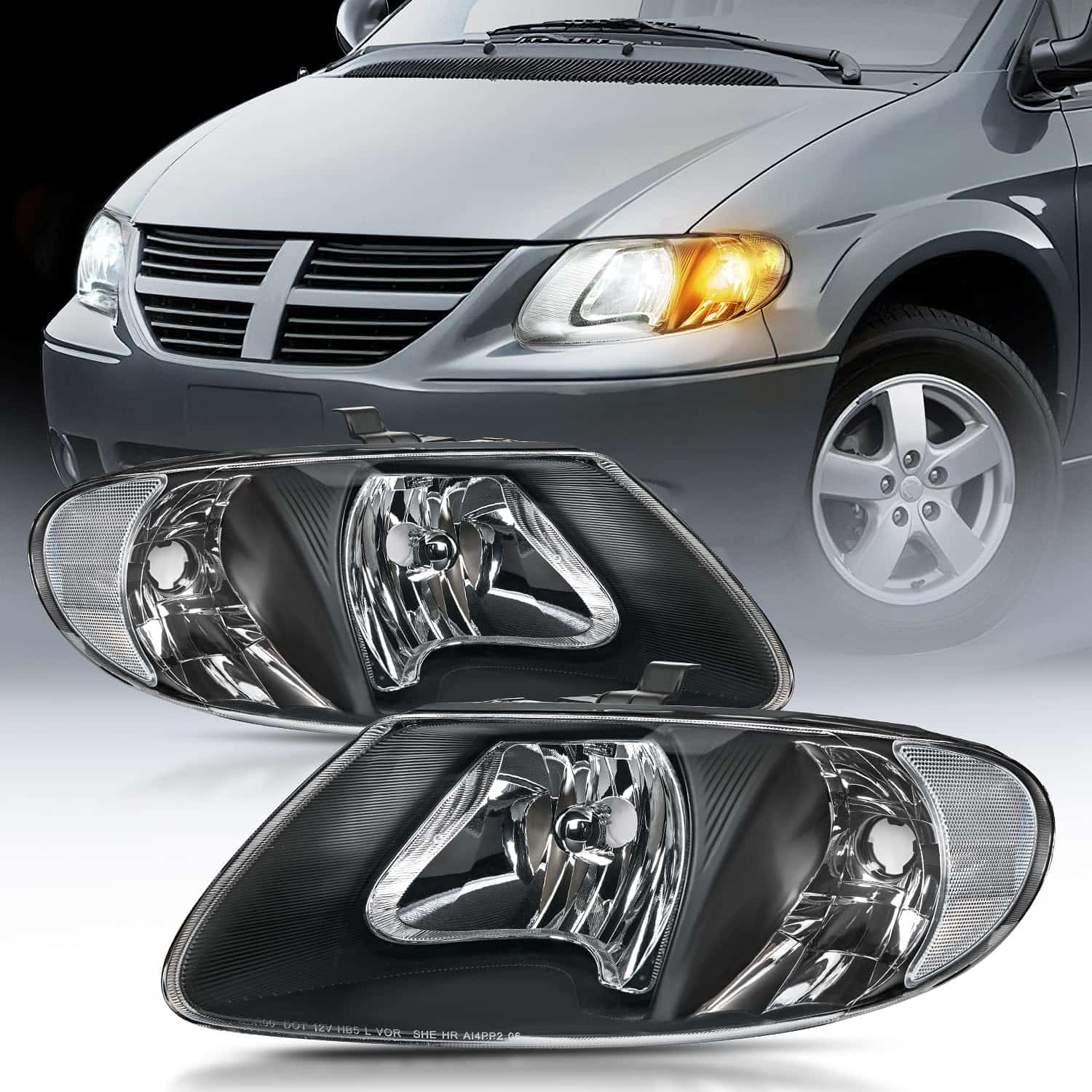 Conjunto de faros delanteros Nilight para Chrysler Town &