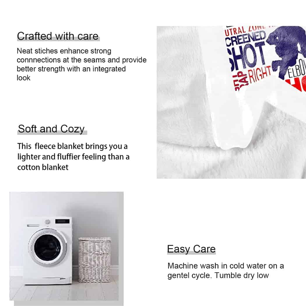 Manta de Hockey SXCHEN 60" x 80" Mantas de Felpa para Sofá - Imagen 8