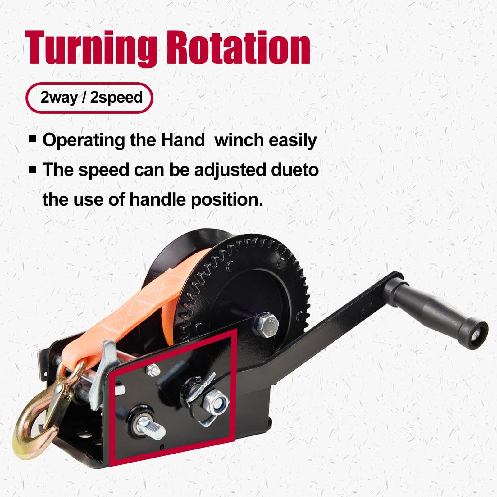 Malacate de Remolque de Barco de 2 Velocidades Resistente - Imagen 5