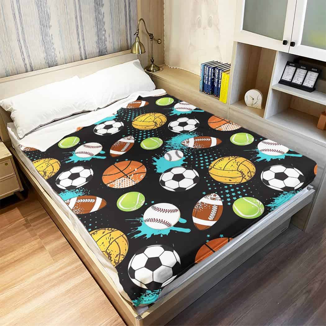 Manta de Felpa YISUMEI con Bolas de Deportes Fútbol - Imagen 4