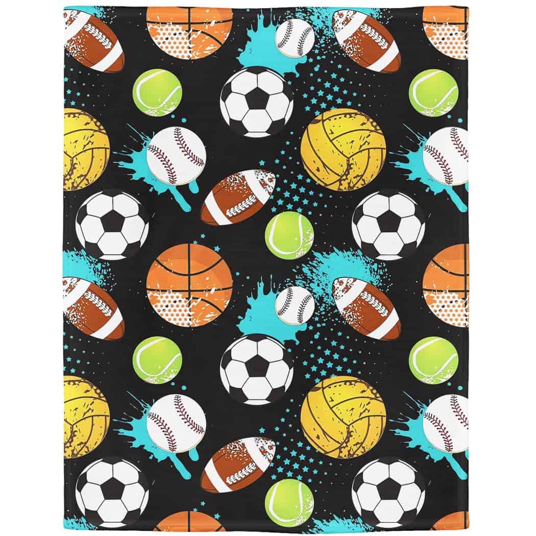 Manta de Felpa YISUMEI con Bolas de Deportes Fútbol