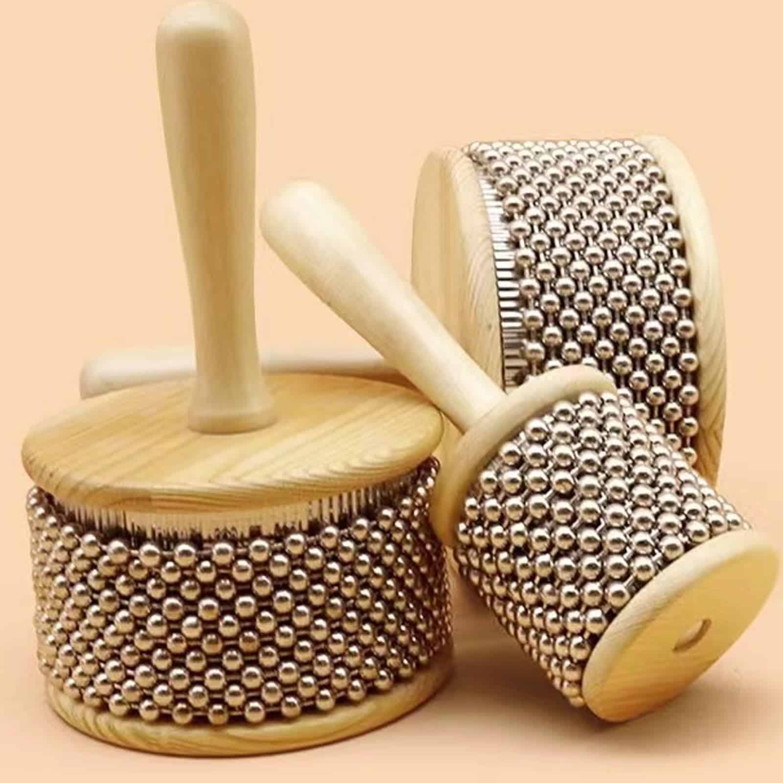 Cabasa de Madera Instrumento de Percusión Pop Agitador de - Imagen 3