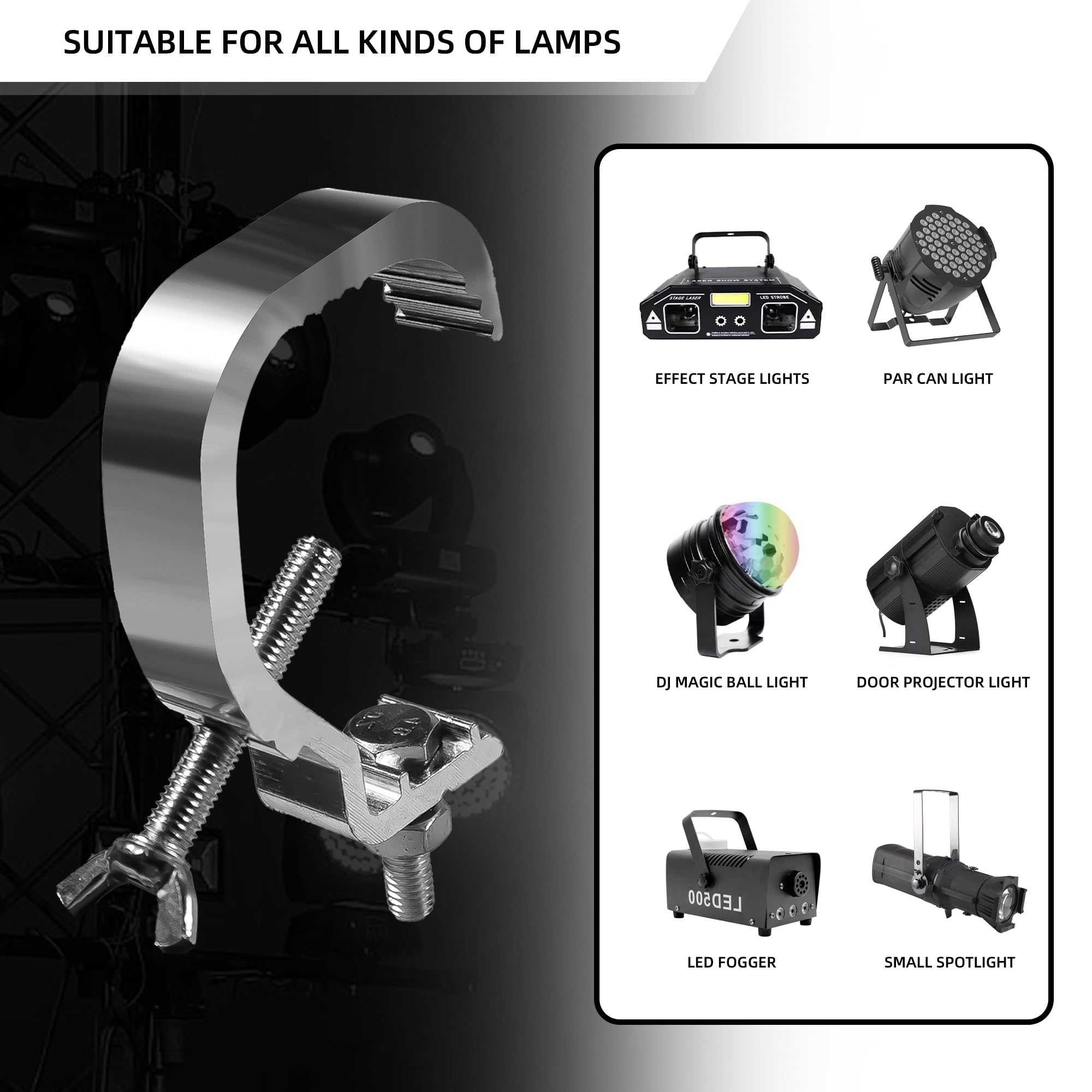 10 Pack Abrazadera de Truss 1.18-2 Pulgadas Gancho de - Imagen 5