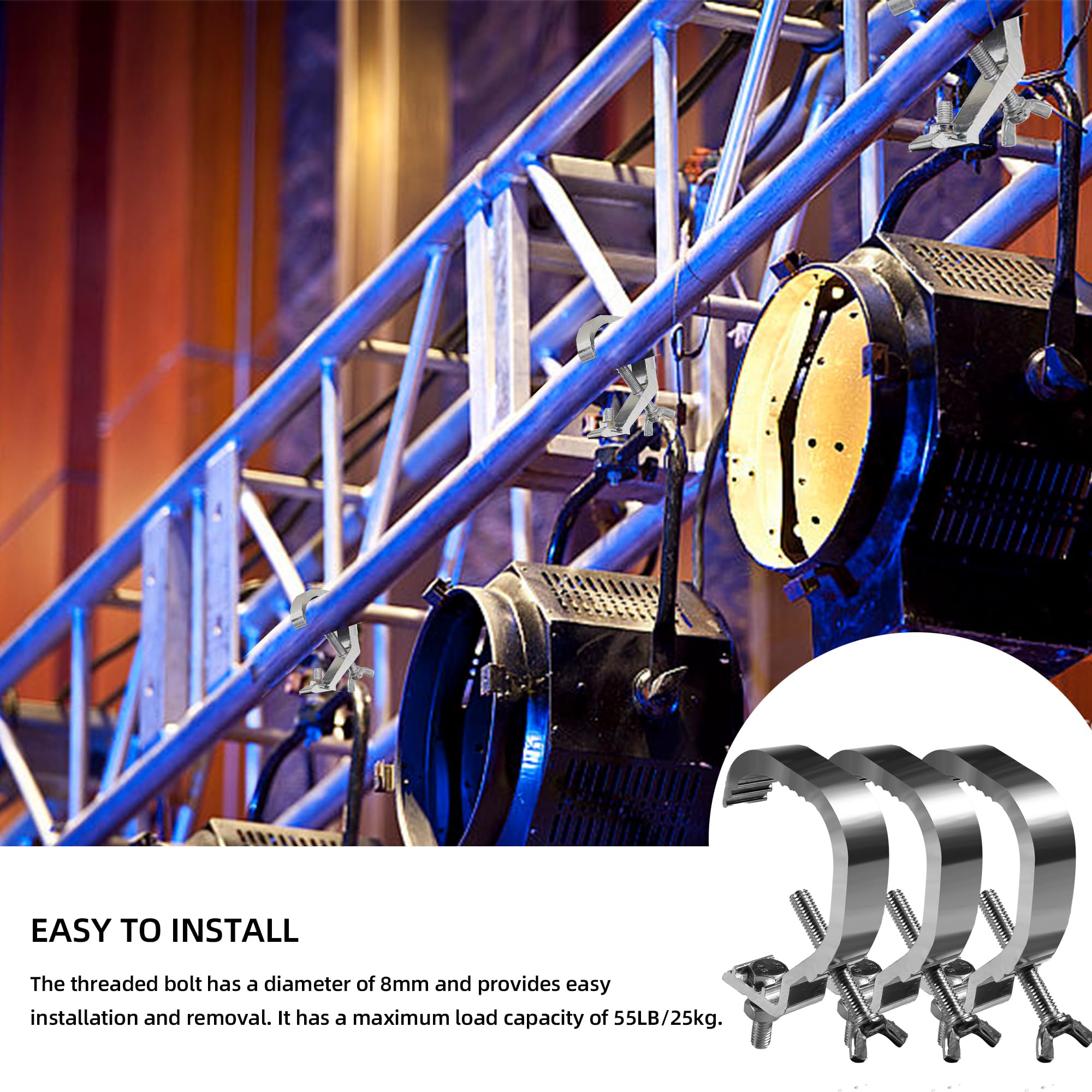 10 Pack Abrazadera de Truss 1.18-2 Pulgadas Gancho de - Imagen 6