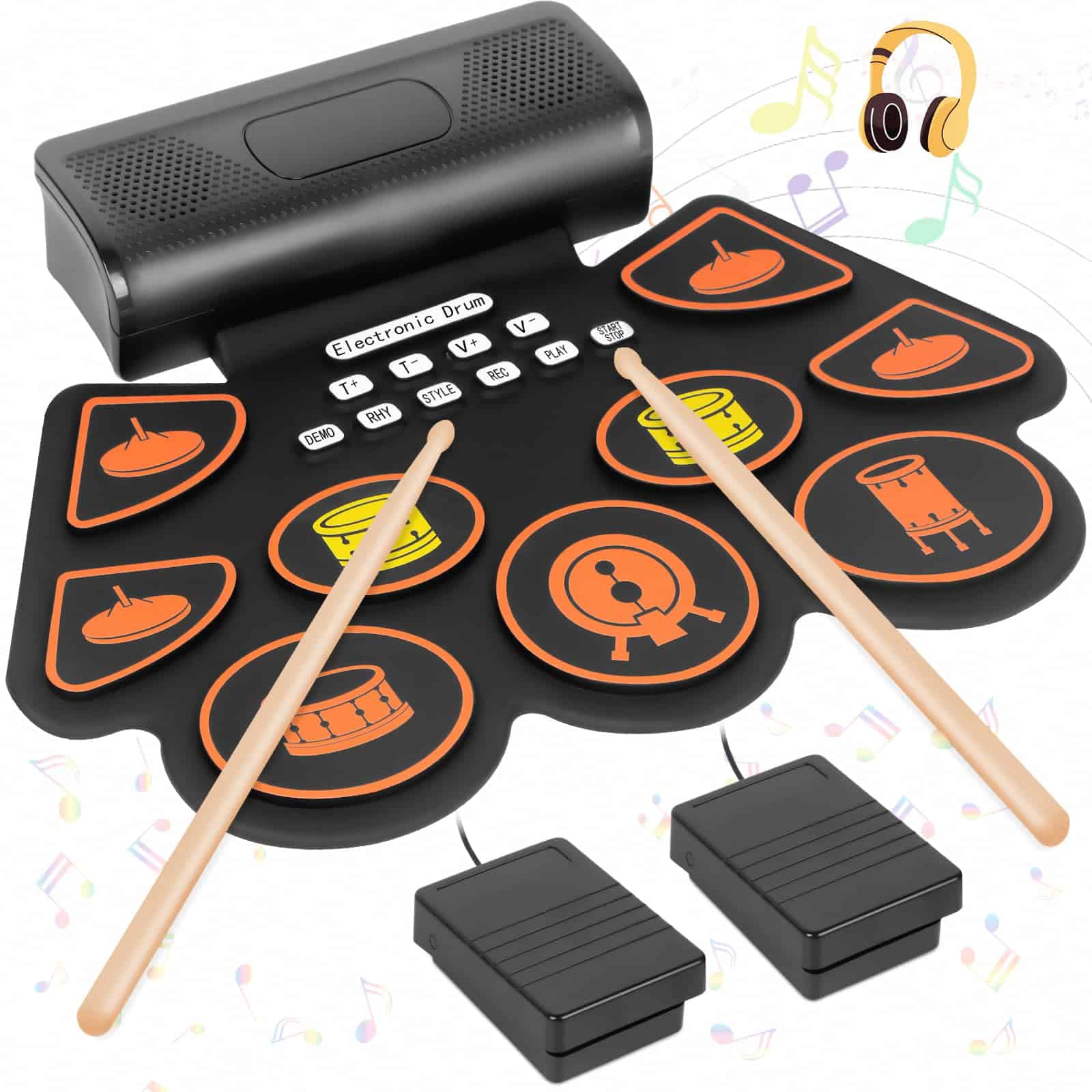 Set de Batería Electrónica de 9 Pads lotmusic, Pad