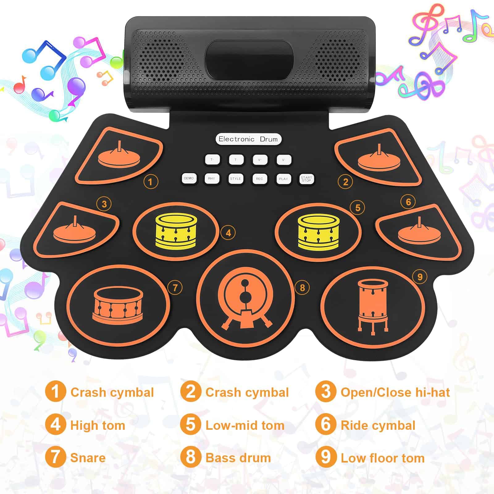 Set de Batería Electrónica de 9 Pads lotmusic, Pad - Imagen 6