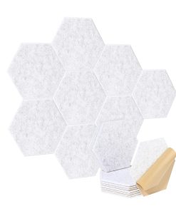 EDJUNLERE 24 Pack Paneles Acústicos Hexagonales con Borde
