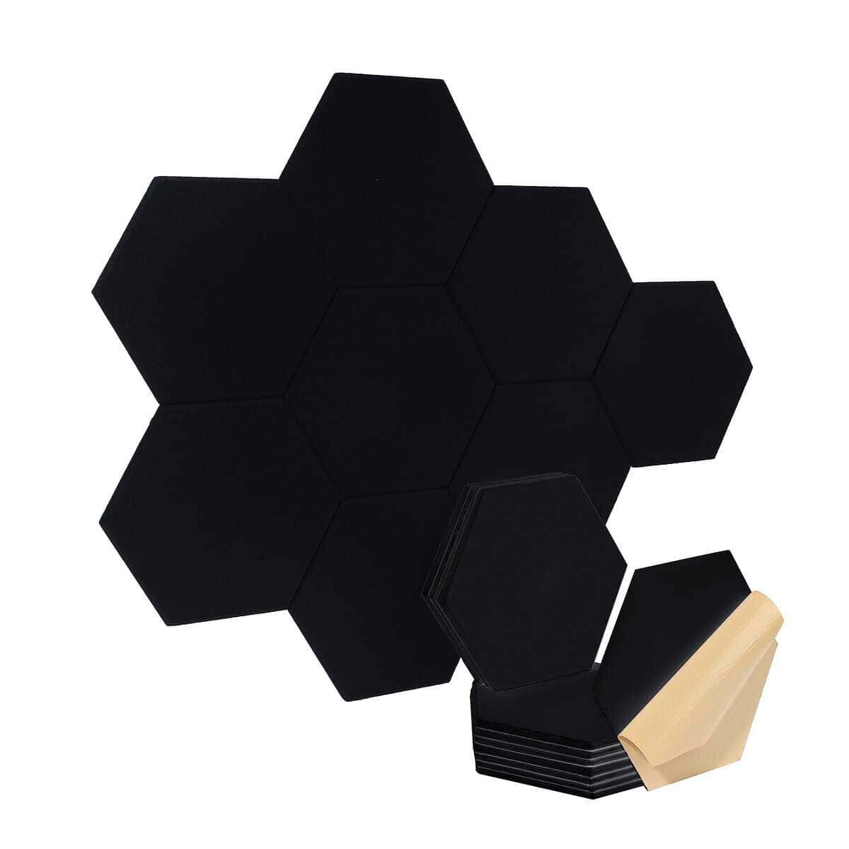 Paquete de 24 Paneles Acústicos Hexagonales con Bordes