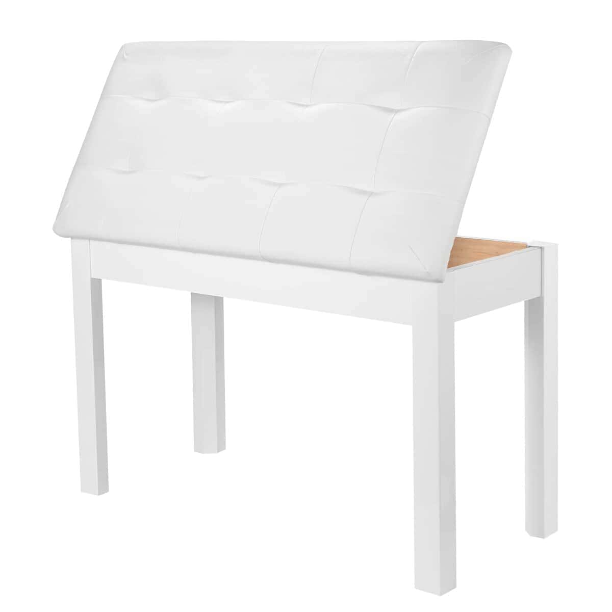 Banqueta de Piano Dúo de Madera AODSK con Cojín Acolchado y