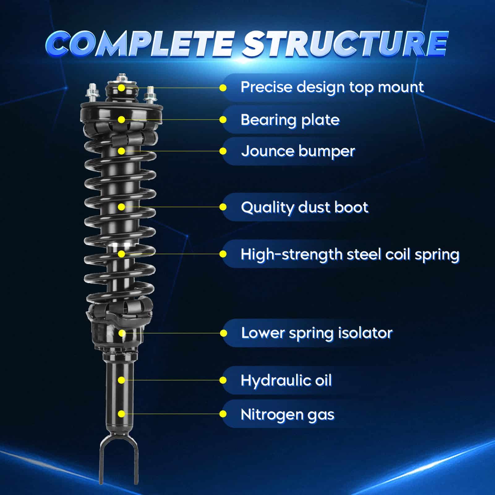 Ensamble de amortiguador de resorte de puntal trasero - Imagen 7