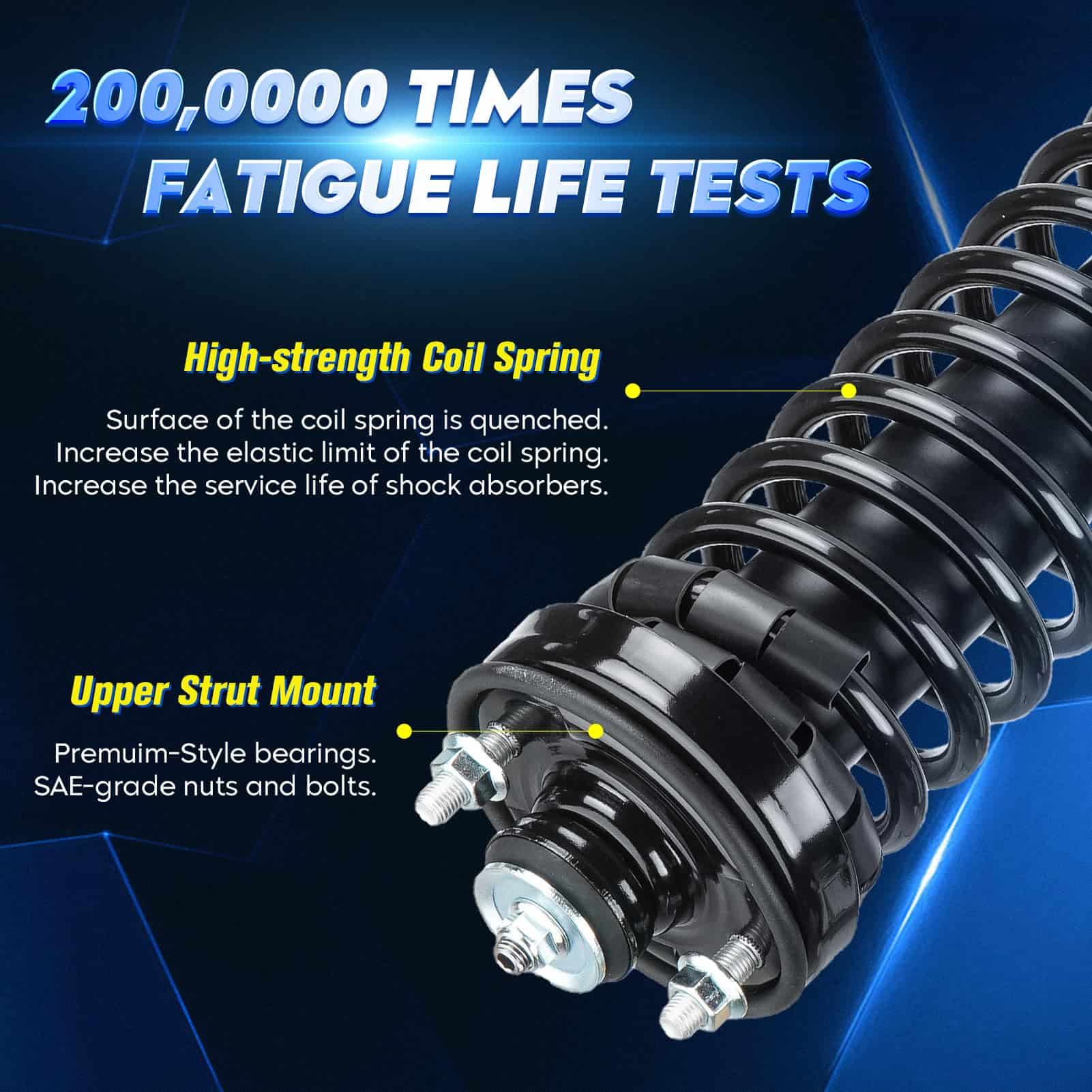Ensamble de amortiguador de resorte de puntal trasero - Imagen 3