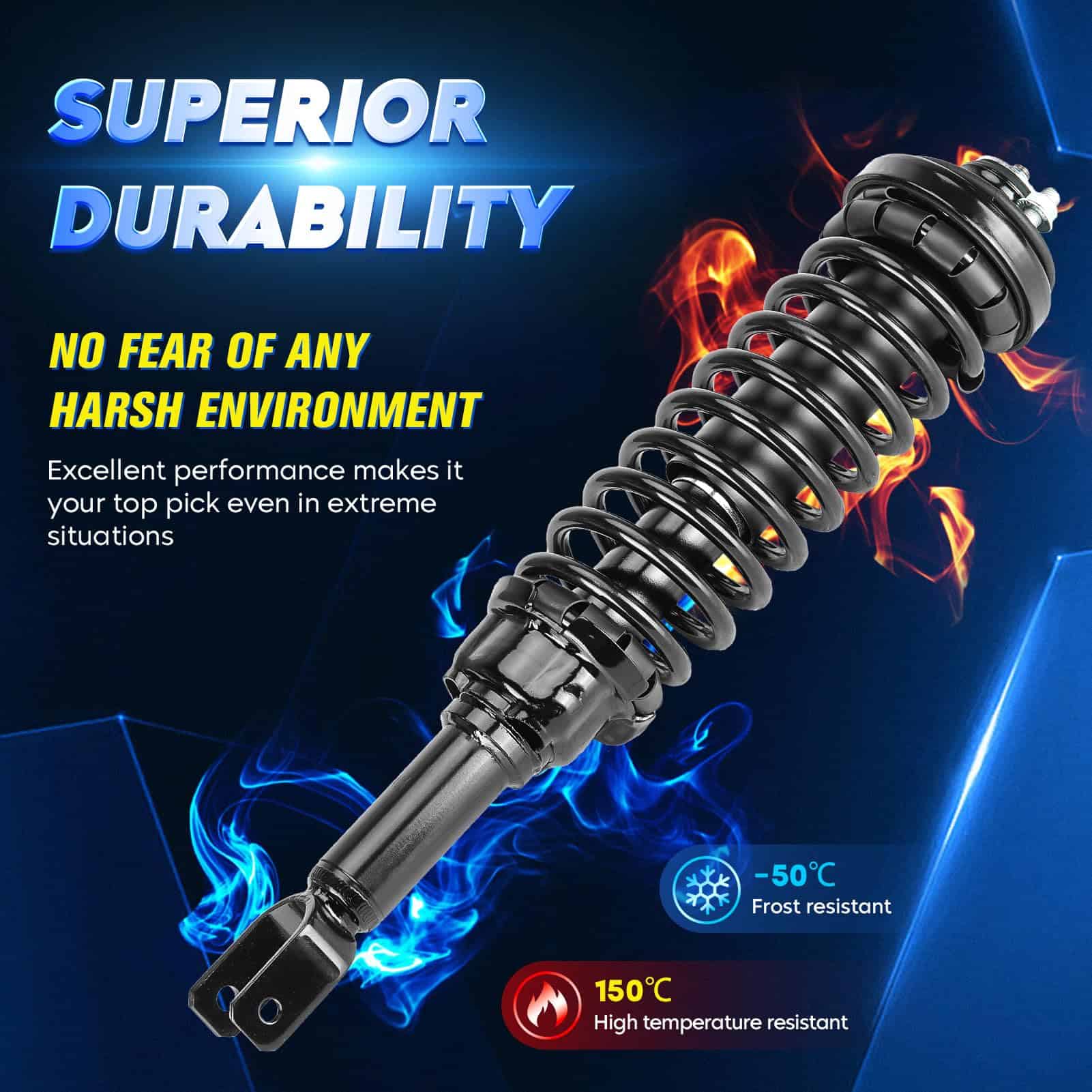 Ensamble de amortiguador de resorte de puntal trasero - Imagen 4