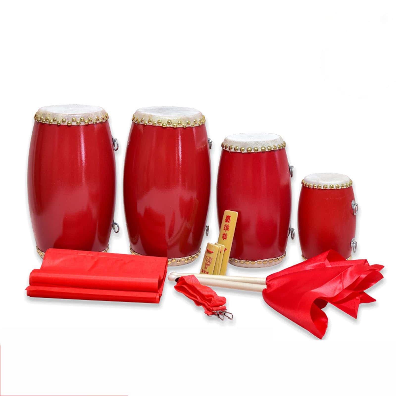 Tambor de Cintura Portátil Hecho a Mano Tambor Tradicional - Imagen 5