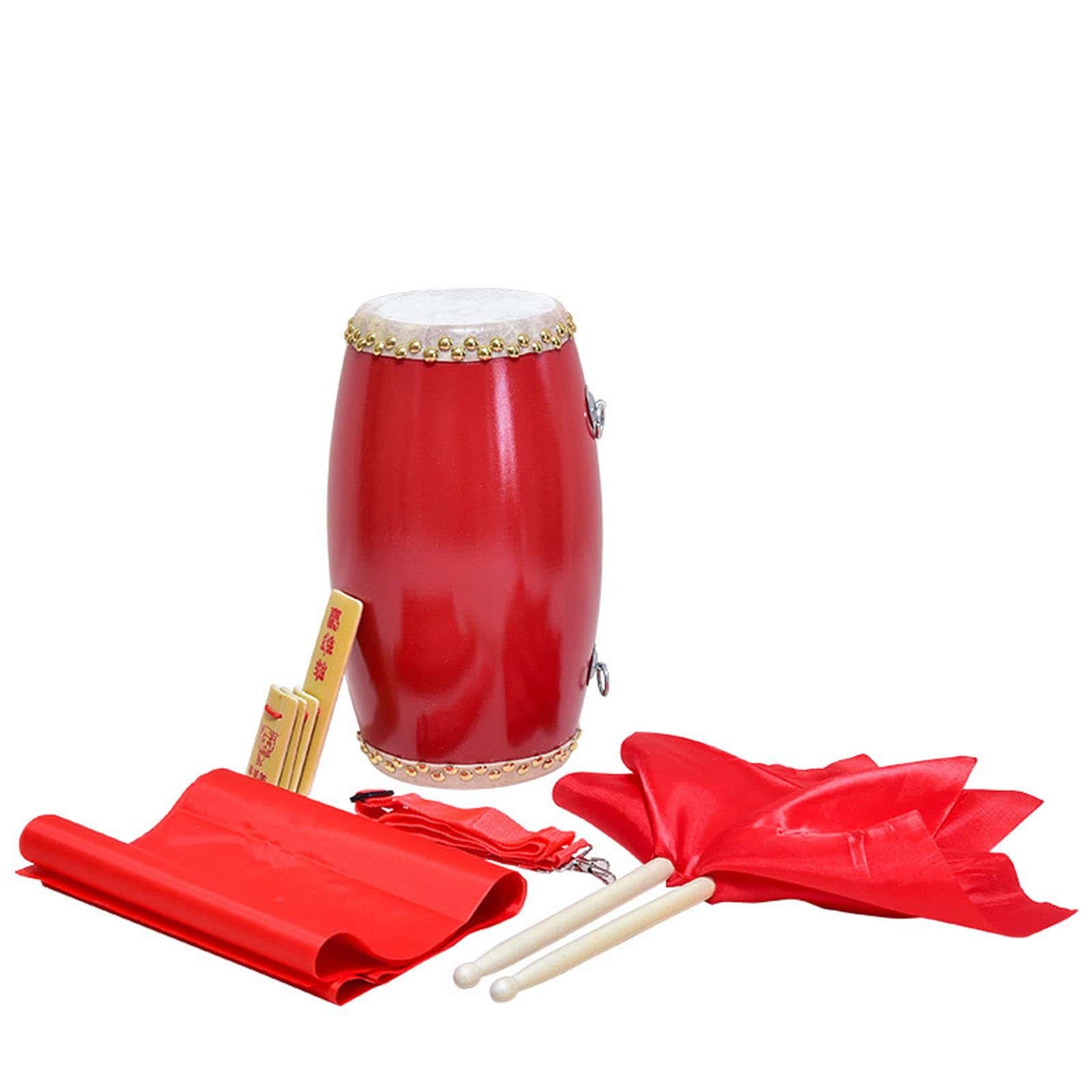 Tambor de Cintura Portátil Hecho a Mano Tambor Tradicional