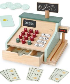 Caja registradora de juguete de madera PairPear, juguetes