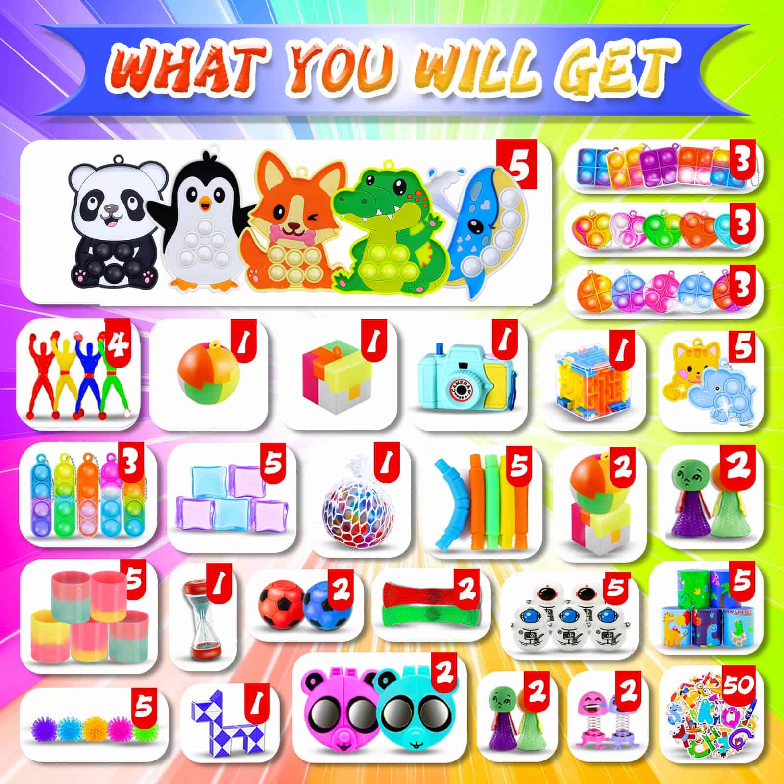 RALLYPANDA 1000+ Juguetes de Fiesta para Niños Paquete de - Imagen 3