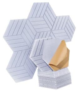 Paquete de 24 Paneles Acústicos Hexagonales EDJUNLERE con