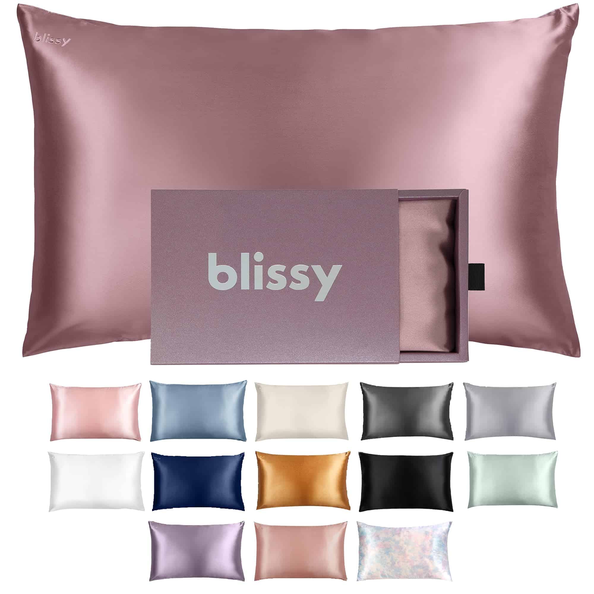 Funda de almohada de seda Blissy - 100% seda de -Ciruela