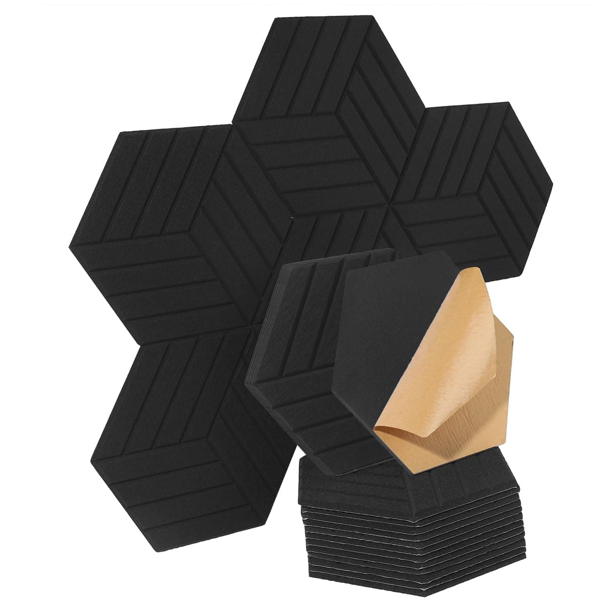 Panel Acústico Hexagonal EDJUNLERE 12 Pack con Borde