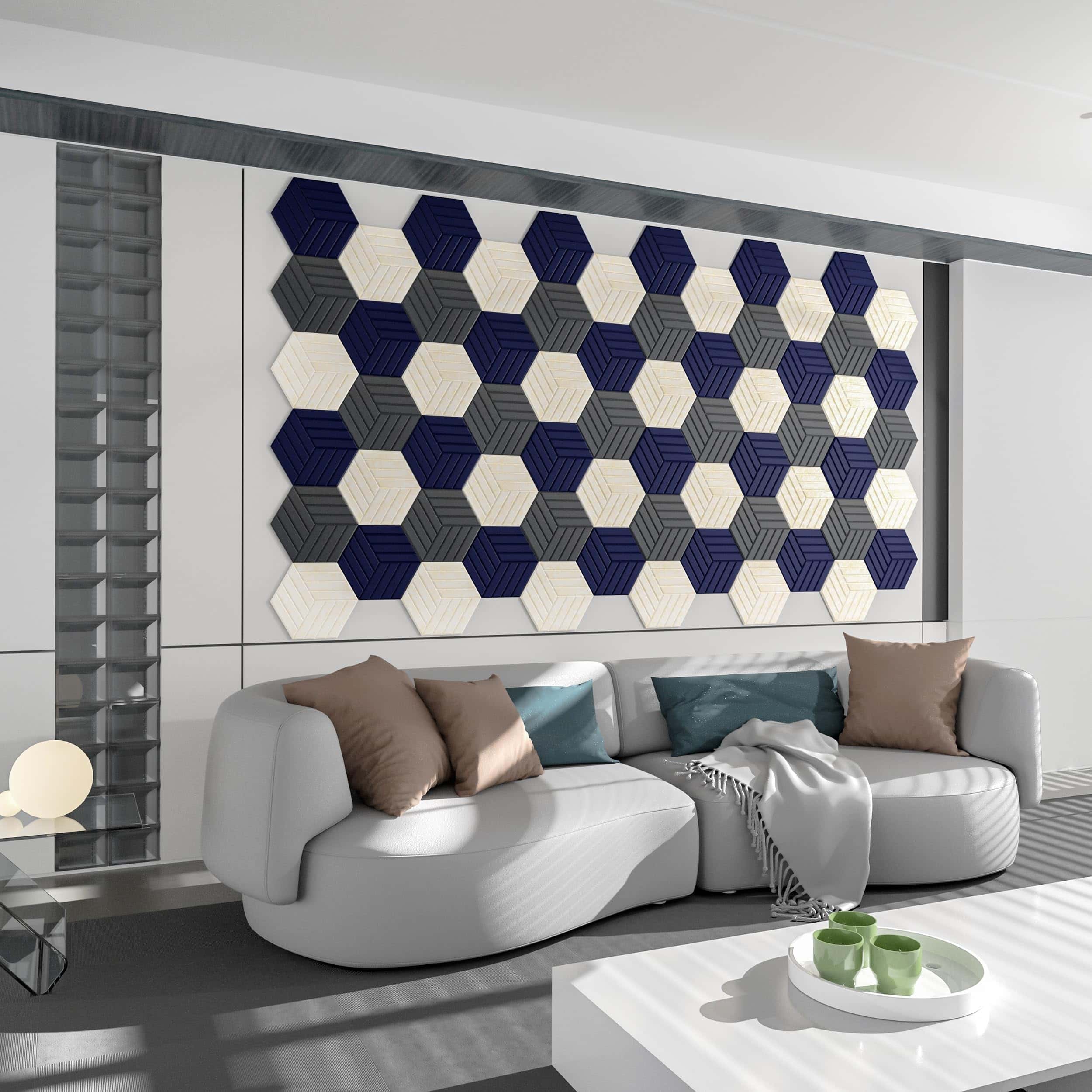 Panel Acústico Hexagonal EDJUNLERE 12 Pack con Borde - Imagen 6