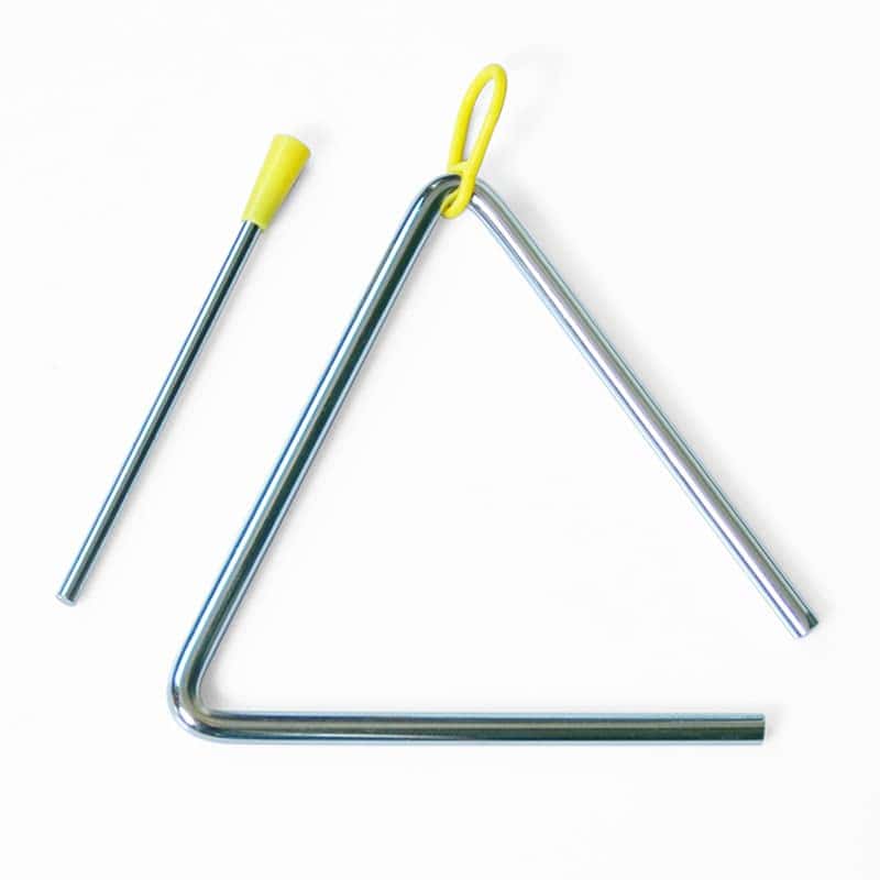 5 Piezas Instrumento de Percusión de Triángulo de Acero con