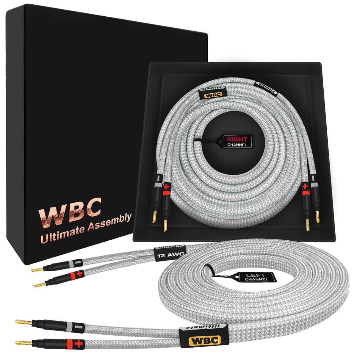 WORLDS BEST CABLES 5 Foot Ultimate - 12 AWG -Silver