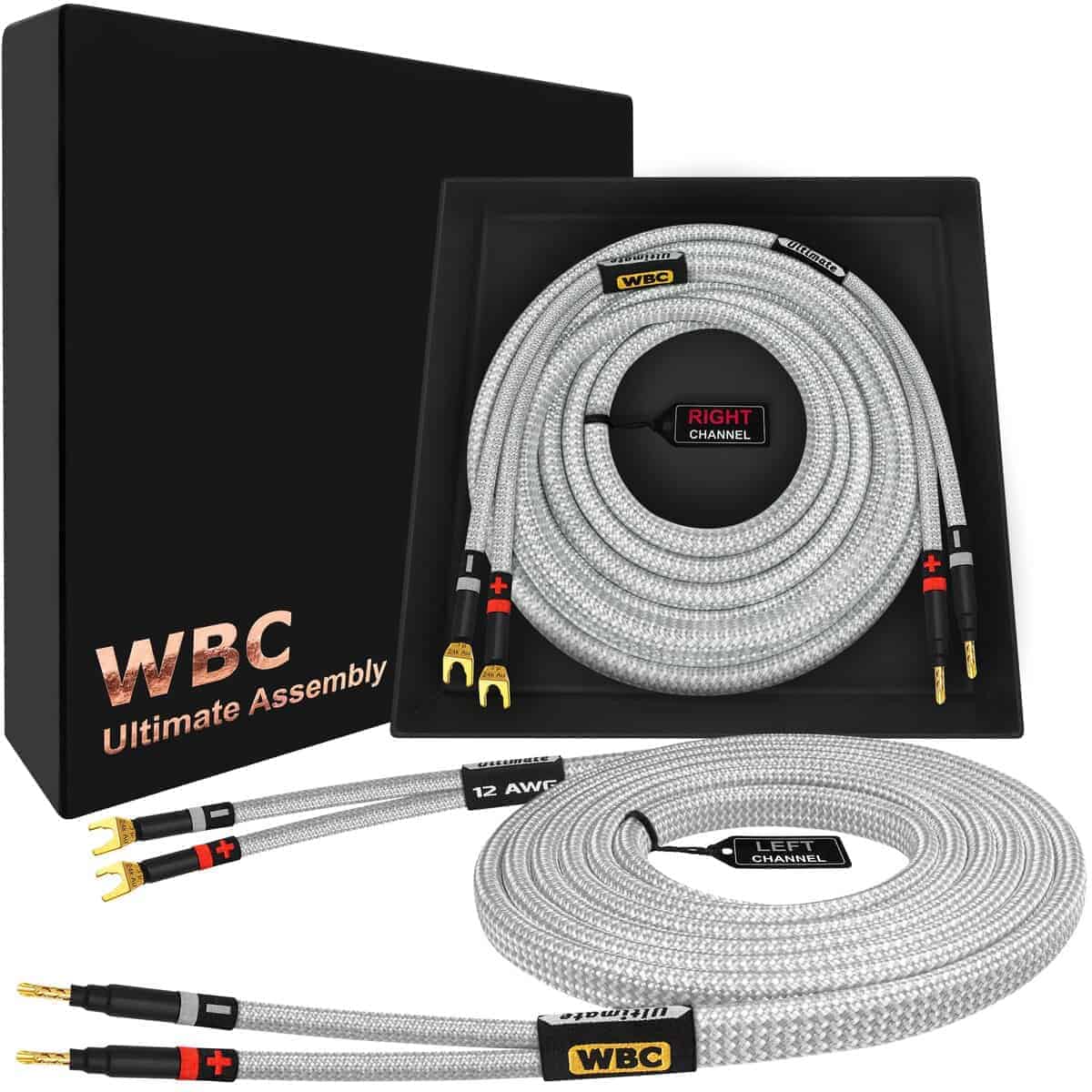 WORLDS BEST CABLES 15 Foot Ultimate - 12 AWG -Silver