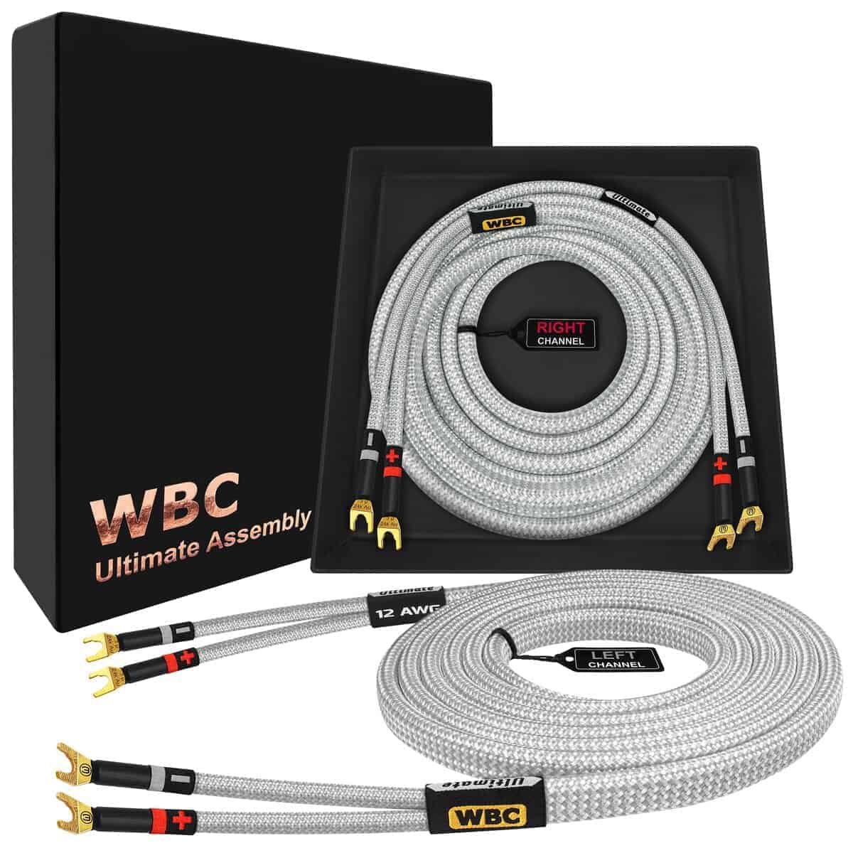 Par de cables de altavoz WORLDS BEST CABLES de 10 pies