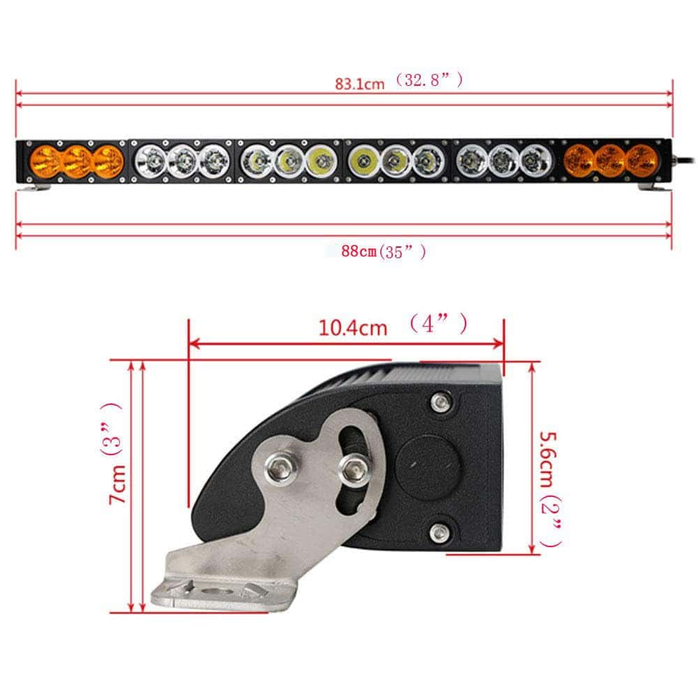 Barra de luz LED FSYF de 32 pulgadas y 180W con luz LED de - Imagen 3