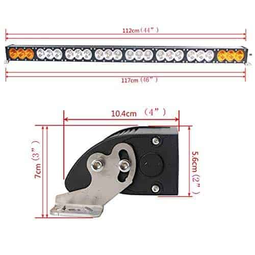 Barra de luz LED FSYF de 44 pulgadas 240w con Color Ámbar - Imagen 4