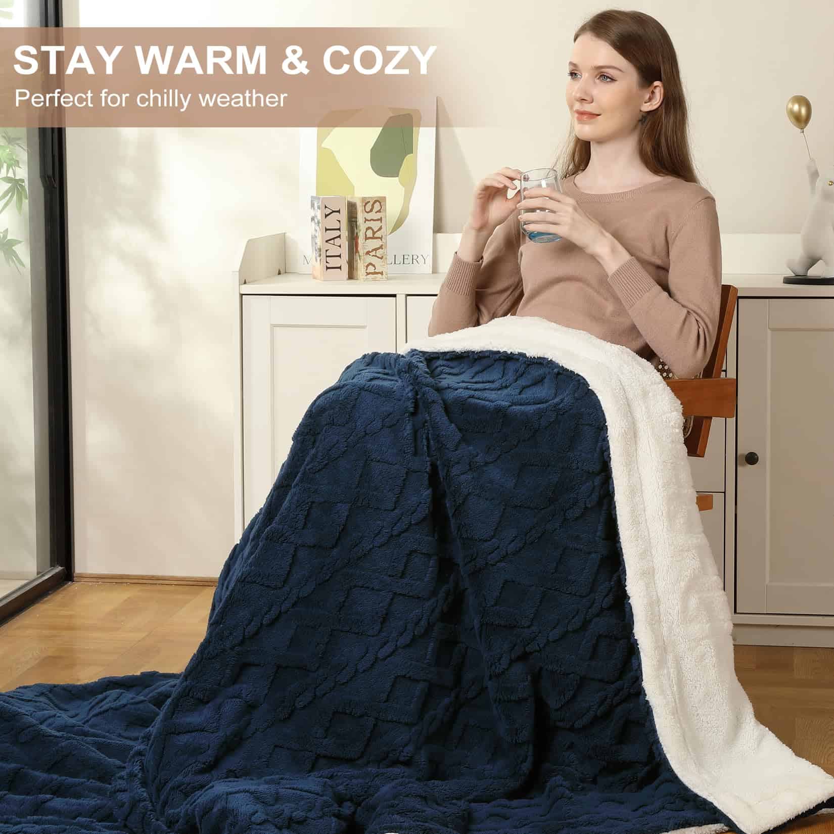 Manta Eléctrica CAROMIO - Tiro Grueso con Sherpa Acanalado - Imagen 8