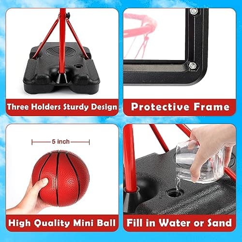 Aro de Baloncesto para Niños Ajustable de Interior Altura - Imagen 6