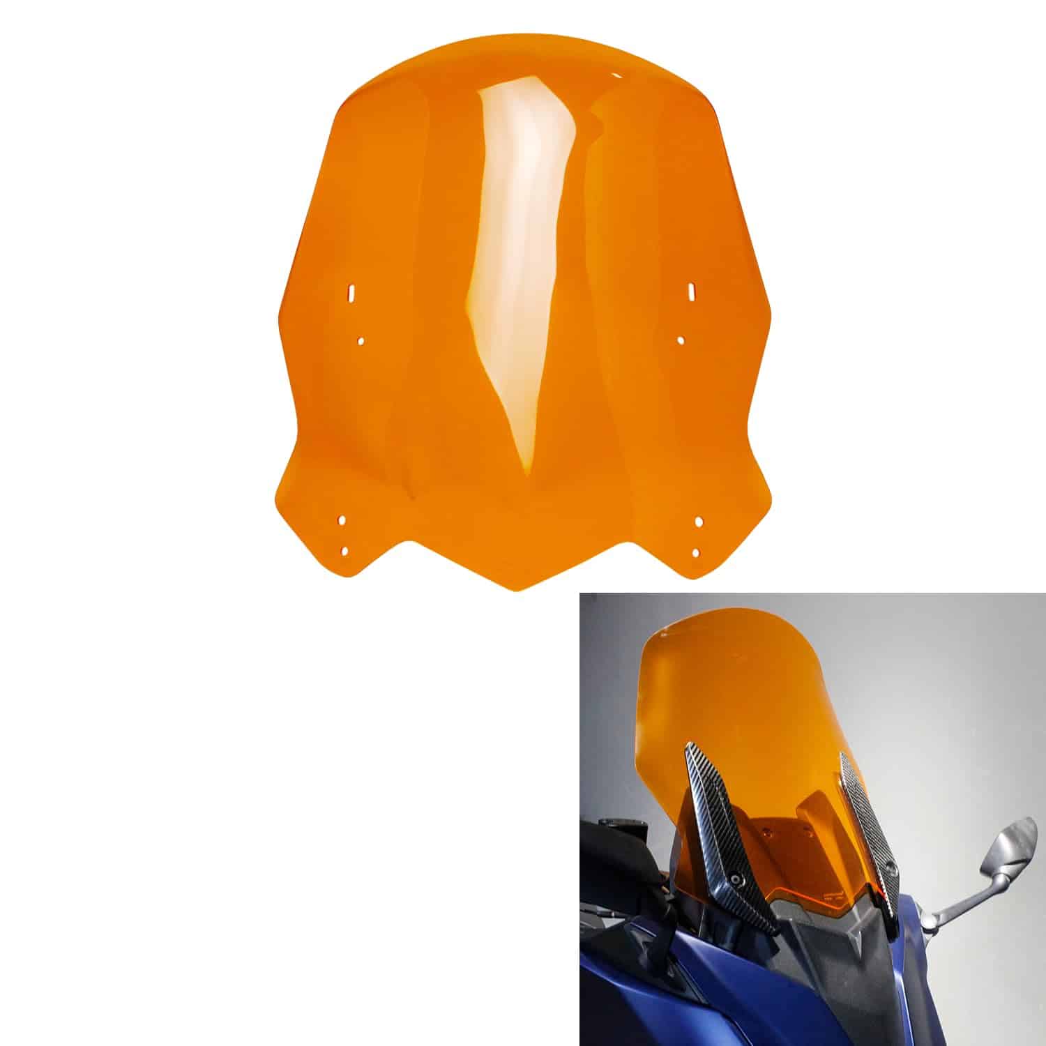 POWERAJAMES Parabrisas Cubierta Frontal Exterior Naranja