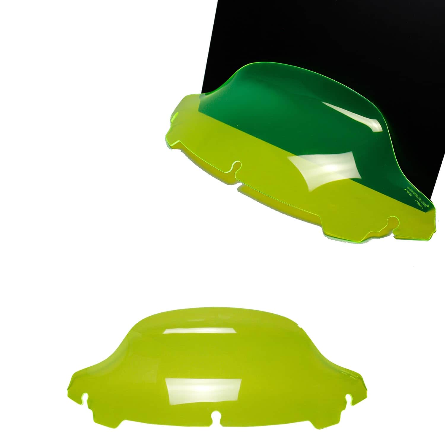 Parabrisas de 7.0" Verde POWER JAMES PMMA para Harley