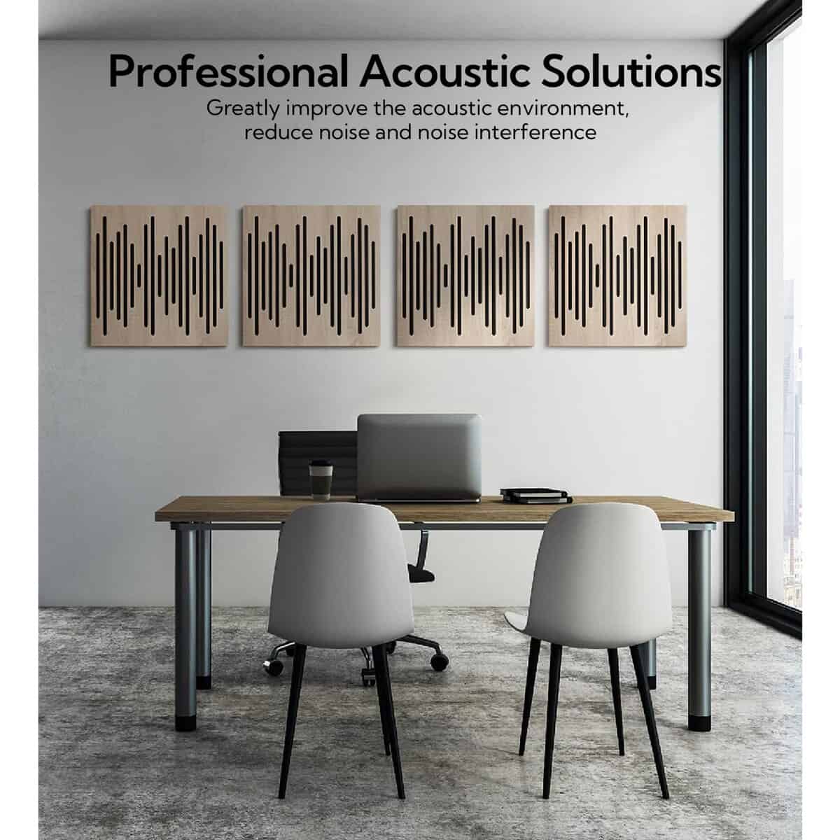 Paneles Acústicos de Pared de Madera Olanglab, 2 Pack - Imagen 6