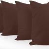 Juego de 4 Fundas de Almohada Estándar -Café Chocolate