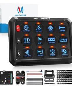 Panel de interruptores MICTUNING 12 Gang P1S-B12 Azul 80A